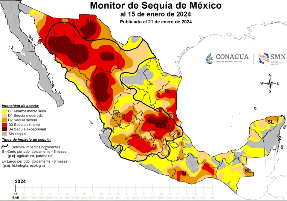 Monitor de Sequía de la Comisión Nacional del Agua